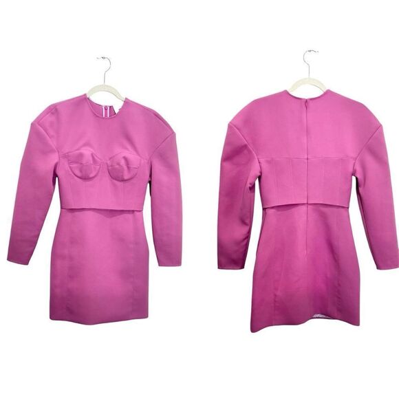NEW $680 AKNVAS Neneh Dress in pink - Picture 8 of 12
